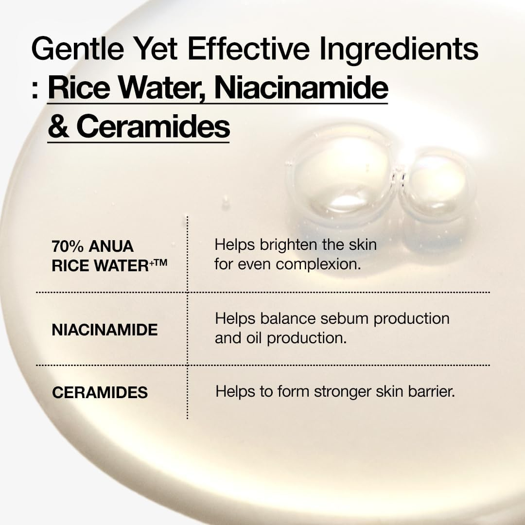 Toner - Anua Rice 70 Glow Milky Toner