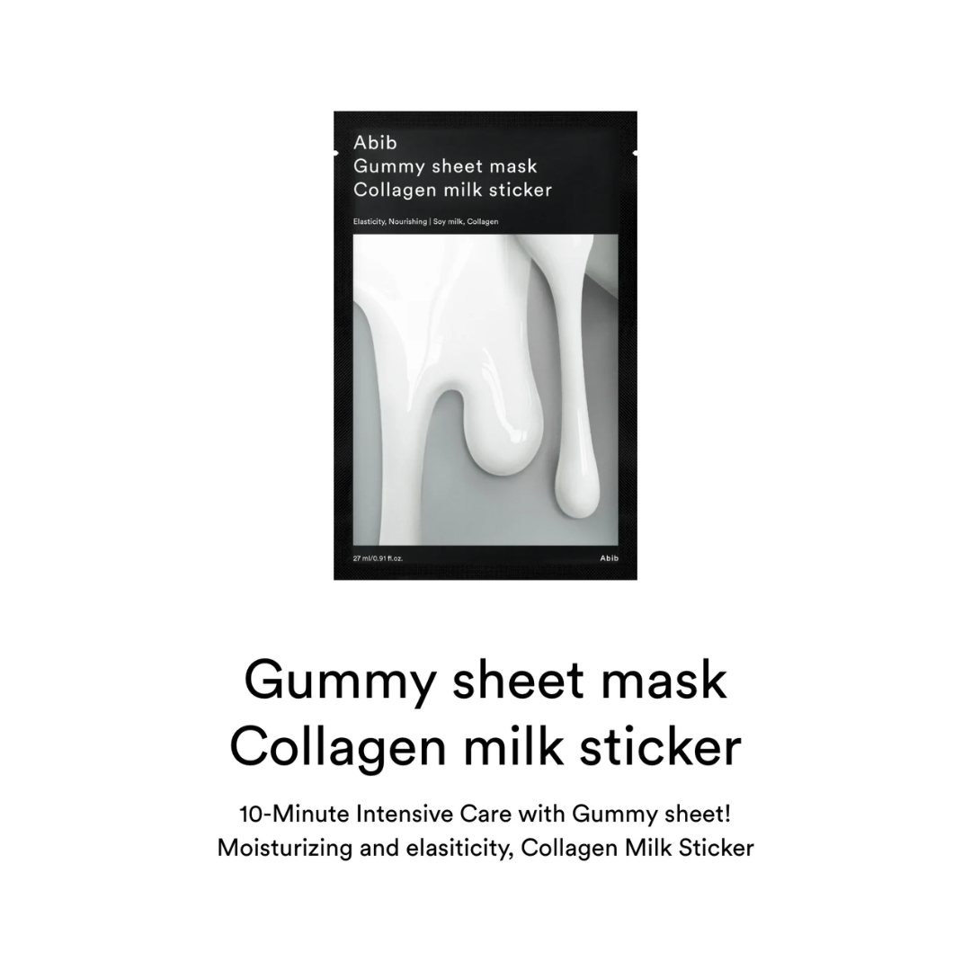 Sheet Mask - Abib Gummy Sheet Mask Collagen Milk Sticker 1pc