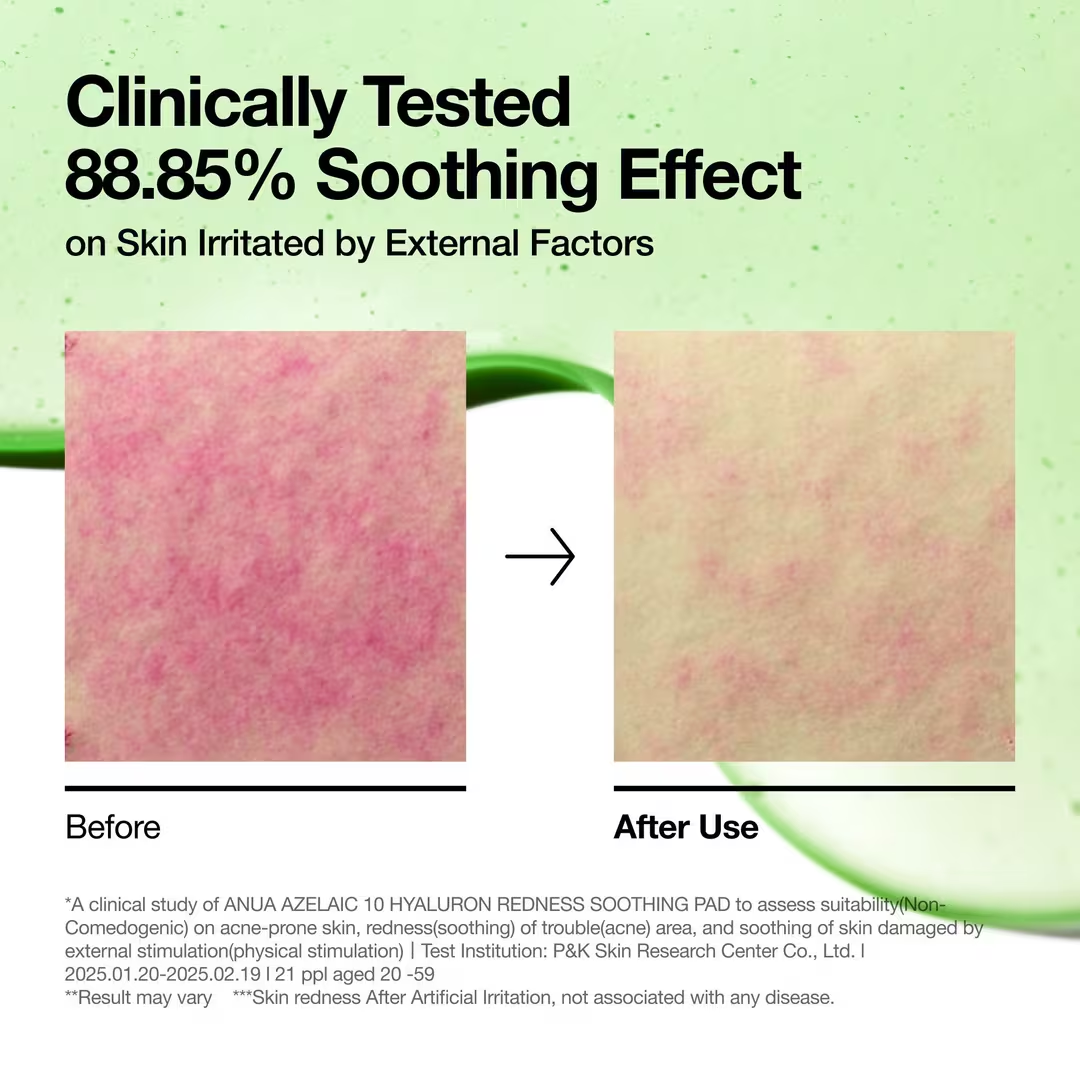 Toner - Anua Azelaic 10 Hyaluron Redness Soothing Pad