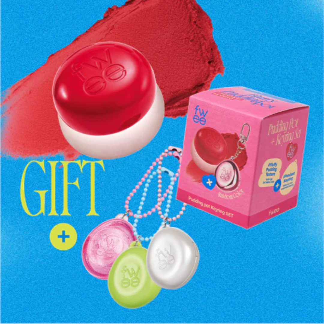 Fwee Lip & Cheek Blurry Pudding Pot + Pendant Keyring Set