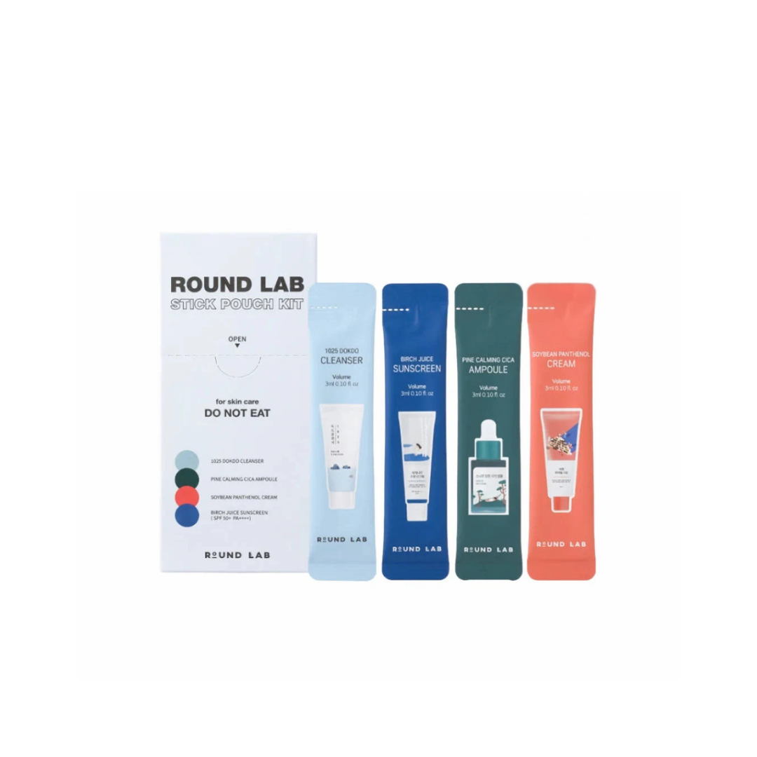 Trial Kit - Round Lab Stick Pouch Kit (4 Essential Sticks)
