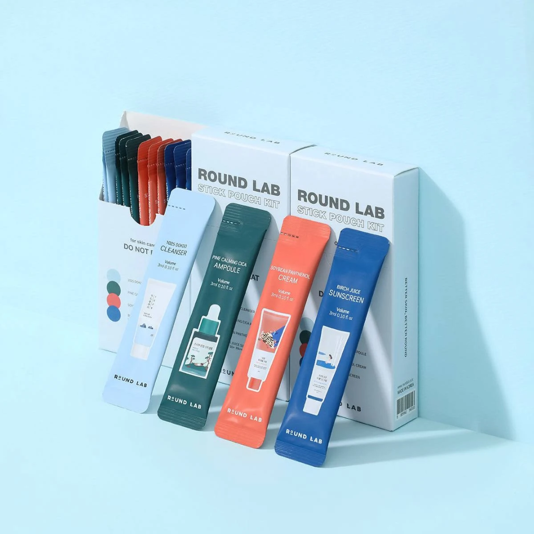 Trial Kit - Round Lab Stick Pouch Kit (4 Essential Sticks)