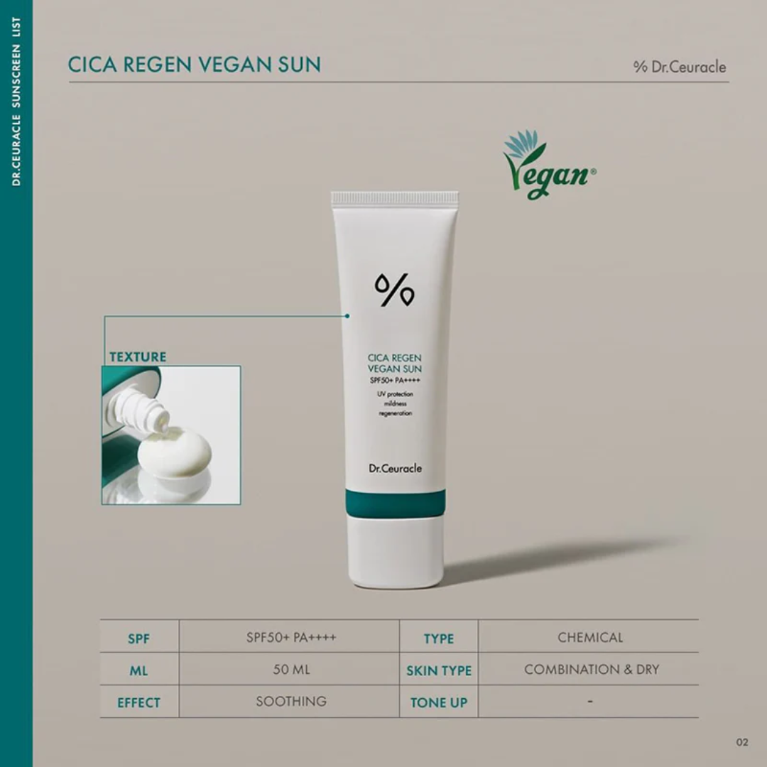 Sunscreen - Dr. Ceuracle Cica Regen Vegan Sun
