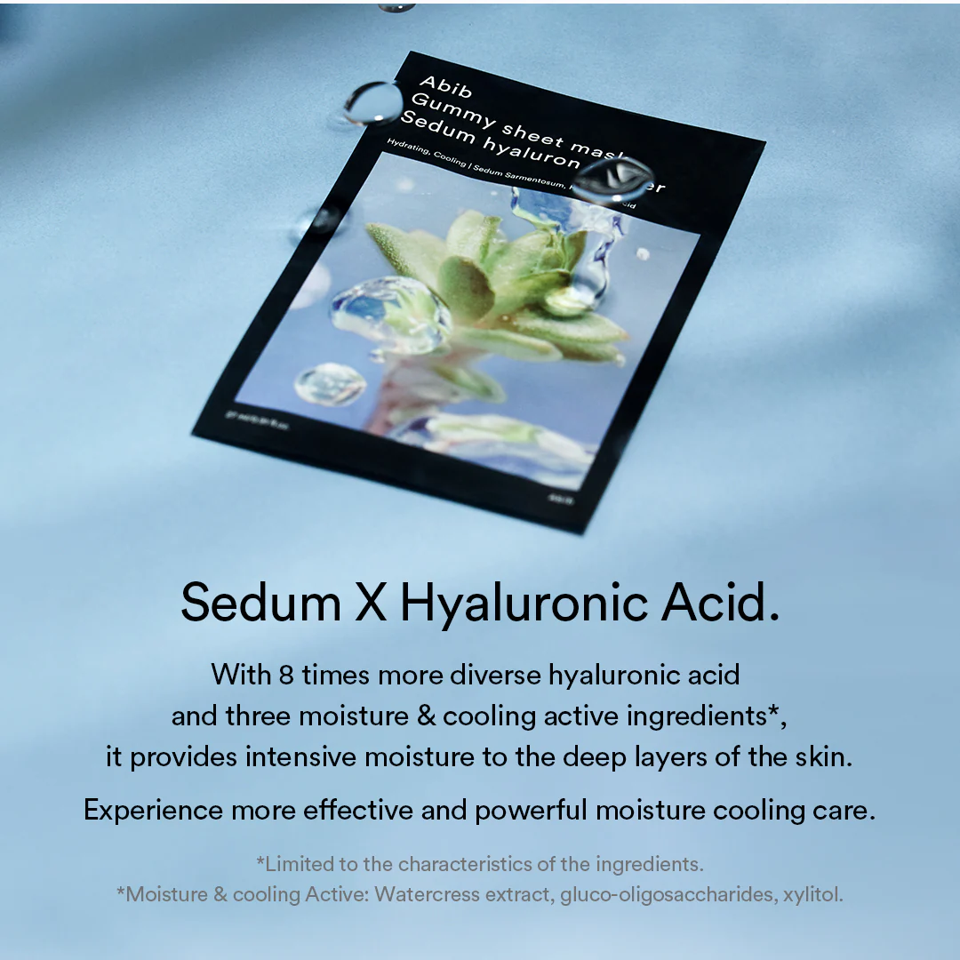 Sheet Mask - Abib Gummy Sheet Mask Sedum Hyaluronic Acid Sticker 1pc