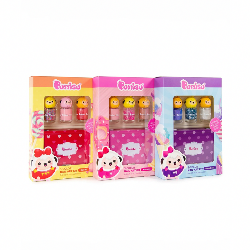 Kids - Puttisu 3-Color Nail Art Set