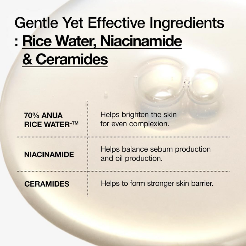 Toner - Anua Rice 70 Glow Milky Toner