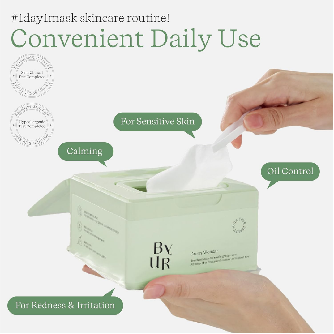 Sheet Mask - ByUR Green Wonder Daily Aqua Serum Mask Box (30 sheets)