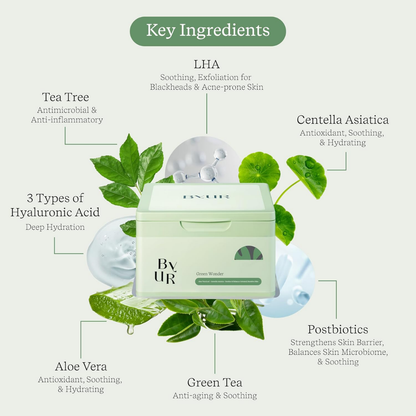 Sheet Mask - ByUR Green Wonder Daily Aqua Serum Mask Box (30 sheets)