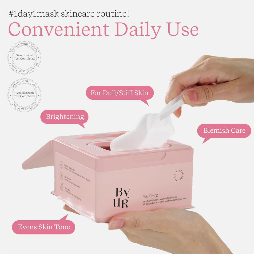 Sheet Mask - ByUR Vita Giving Daily Aqua Serum Mask Box (30 sheets)