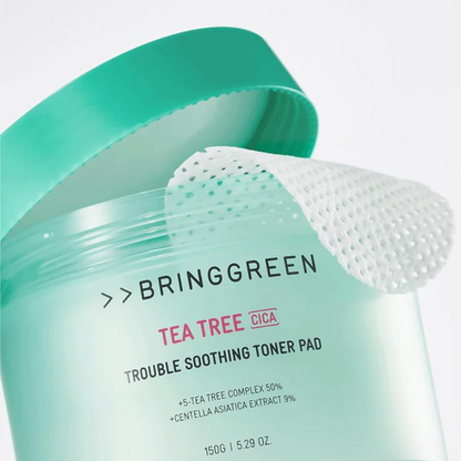 Toner - BRINGGREEN Tea Tree Cica Trouble Soothing Toner Pad