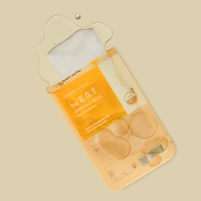 Korean skincare products for mature skin type. Defy signs of aging, improve wrinkles and fine lines, improve skin elasticity, reverse signs of aging, nourish and deep moisturize the skin with the EGT ampoule sheet mask from Mediheal. 