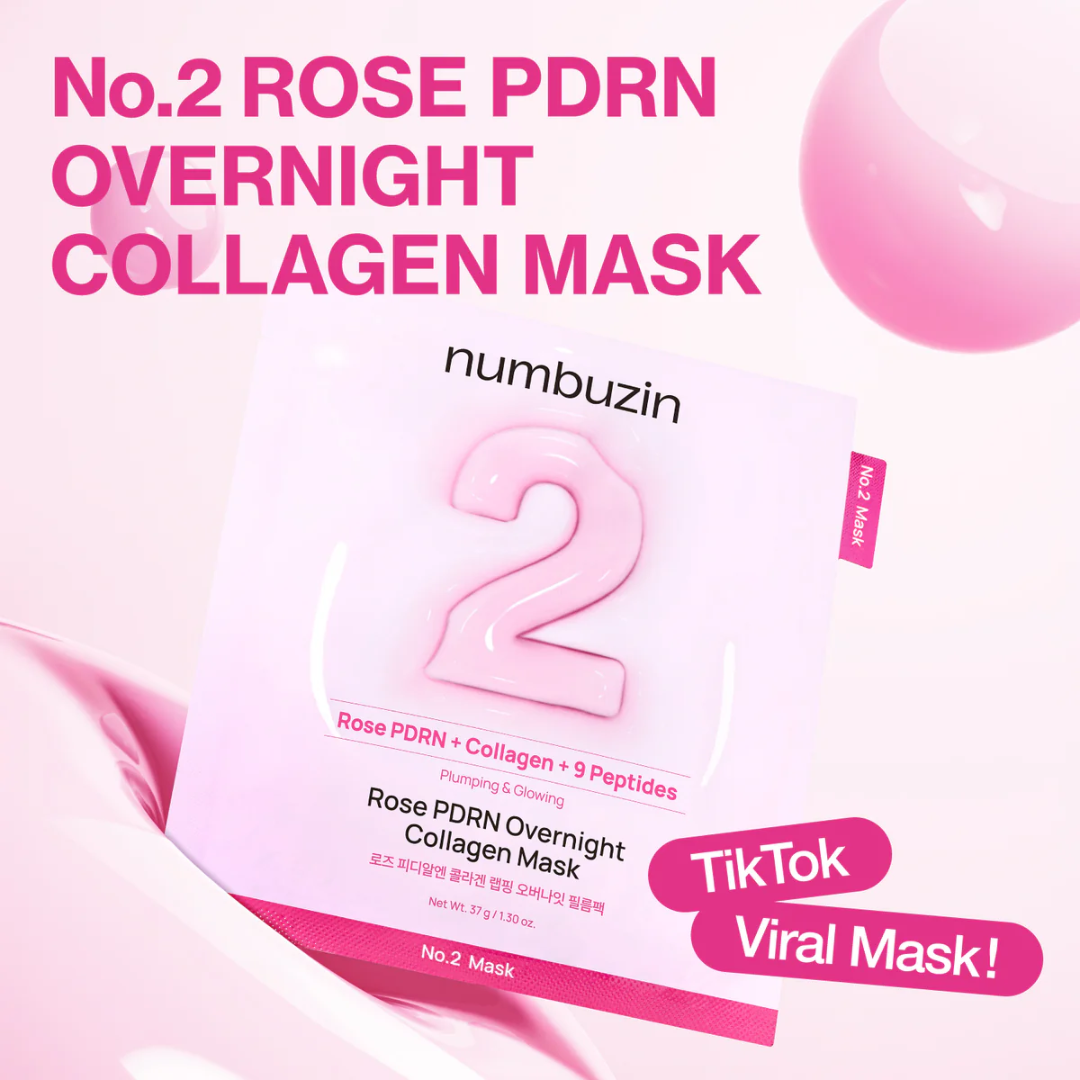Sheet Mask - Numbuzin No.2 Rose PDRN Overnight Collagen Mask 1pc