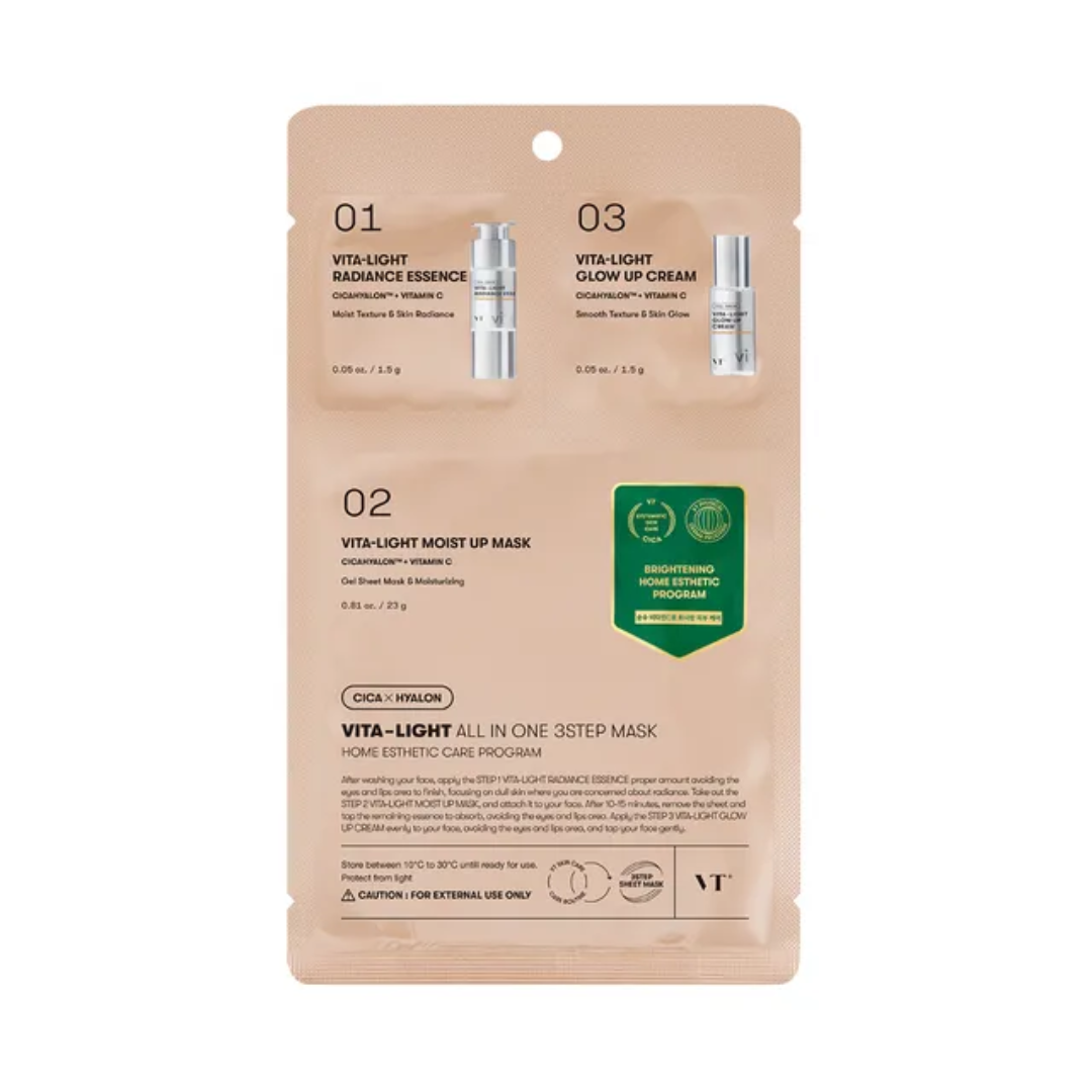 Mask Vit Sheet Mask - VT Vita-Light All In One 3step Mask 1pc – Sokit Beauty