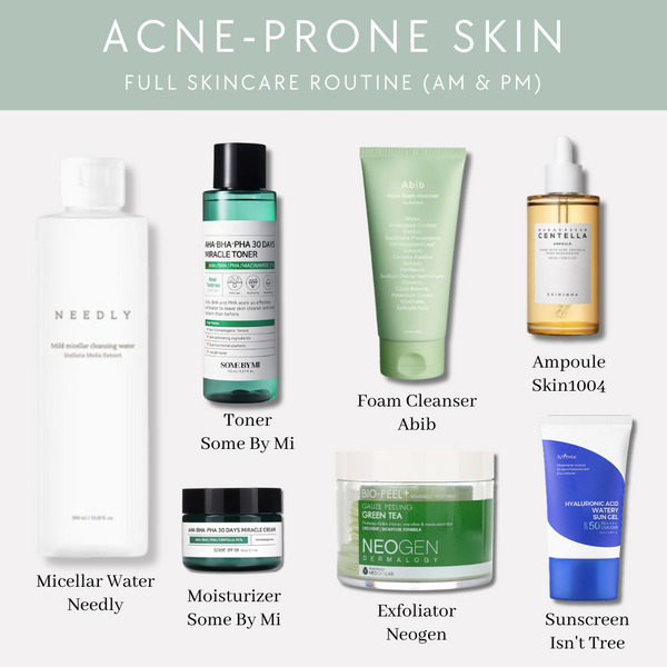 Full Skincare Routine for Acne-Prone Skin