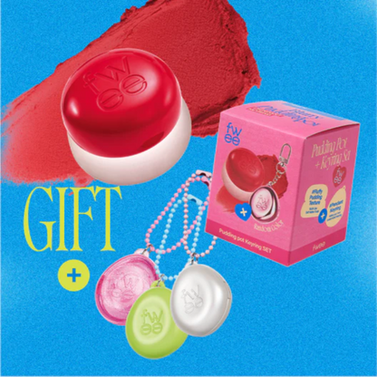 Fwee Lip & Cheek Blurry Pudding Pot + Pendant Keyring Set