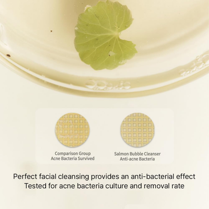 Cleansing Foam - Heveblue Salmon Caring Centella Bubble Cleanser