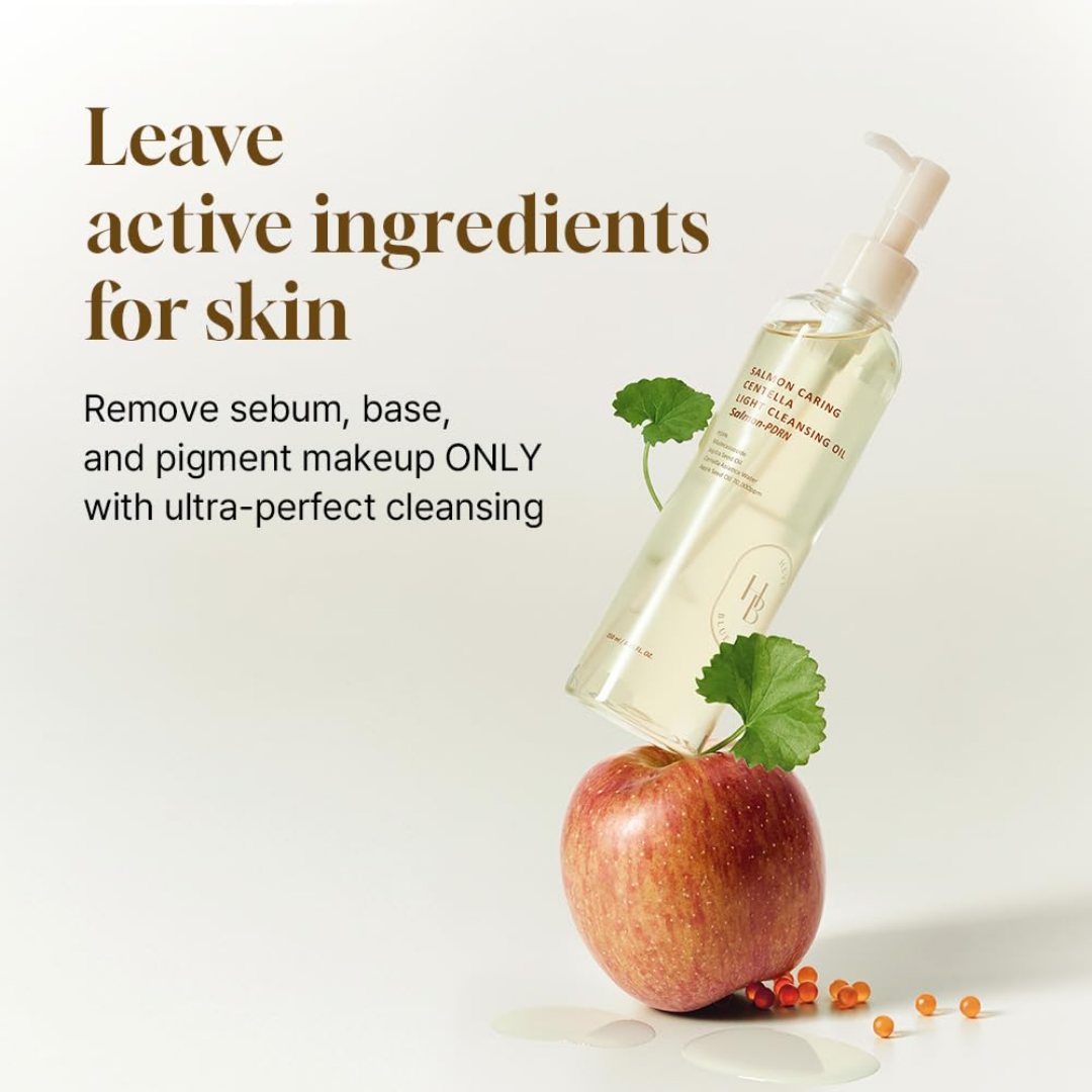 Cleansing Oil - Heveblue Salmon Caring Centella Light Cleansing Oil
