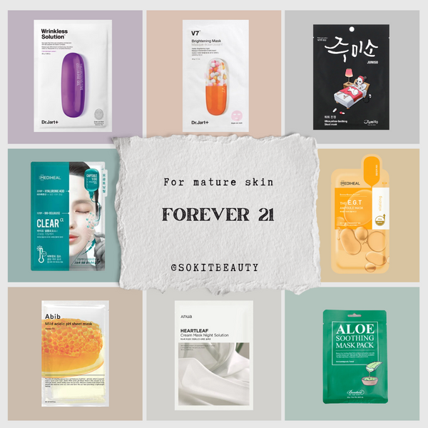 curated premium korean sheet masks for sensitive skin, including the best kbeauty brands and skincare products such as anua birch moisture mask, im sorry for my skin relaxing ph helly mask, tea tree calming glow luminous ampoule mask from some by mi, dr jart pore-remedy purifying mud mask, mediheal watermide essential mask for hydration, round lab dokdo water gel sheet mask, dr jart clearing solution sheet mask, benton aloe soothing mask pack and many more