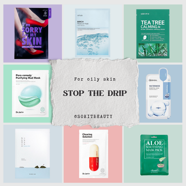 curated premium korean sheet masks for sensitive skin, including the best kbeauty brands and skincare products such as anua birch moisture mask, im sorry for my skin relaxing ph helly mask, tea tree calming glow luminous ampoule mask from some by mi, dr jart pore-remedy purifying mud mask, mediheal watermide essential mask for hydration, round lab dokdo water gel sheet mask, dr jart clearing solution sheet mask, benton aloe soothing mask pack and many more