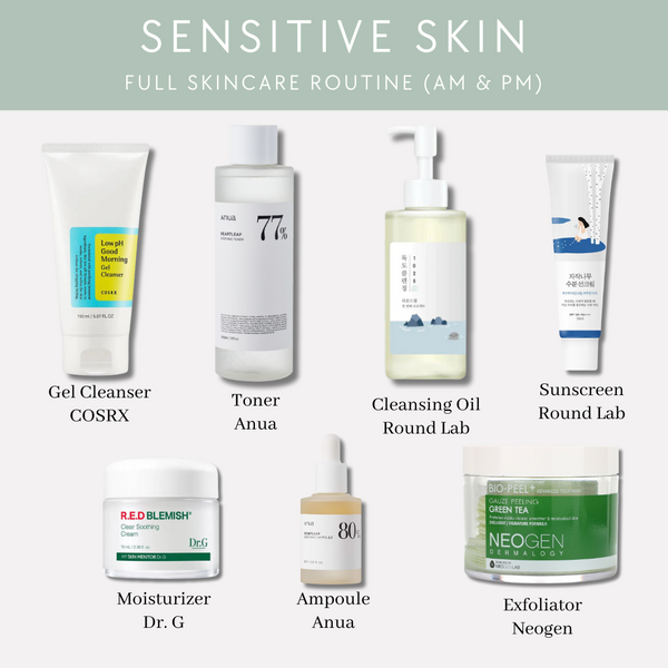 Full Skincare Routine for Sensitive Skin Sokit Beauty